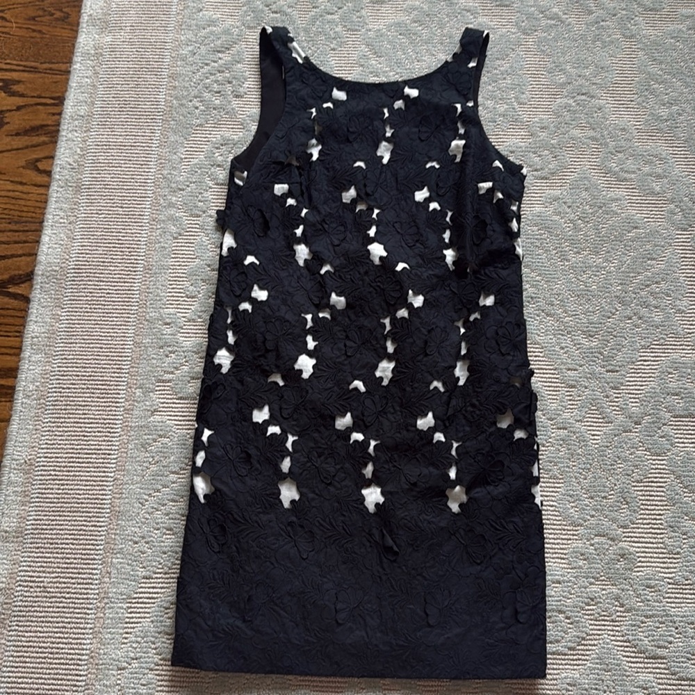 Tibi origami black and cream shift dress
